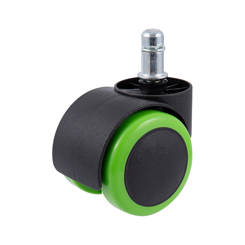50/38 Black and Green PU Wheel Universal Caster Acessórios para cadeiras de escritório
