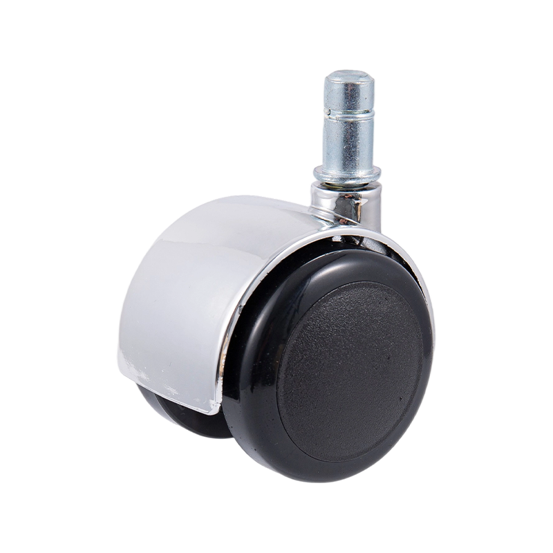 50/13 Eletroplatou Black PU Wheel Universal Caster Acessórios para cadeiras de escritório