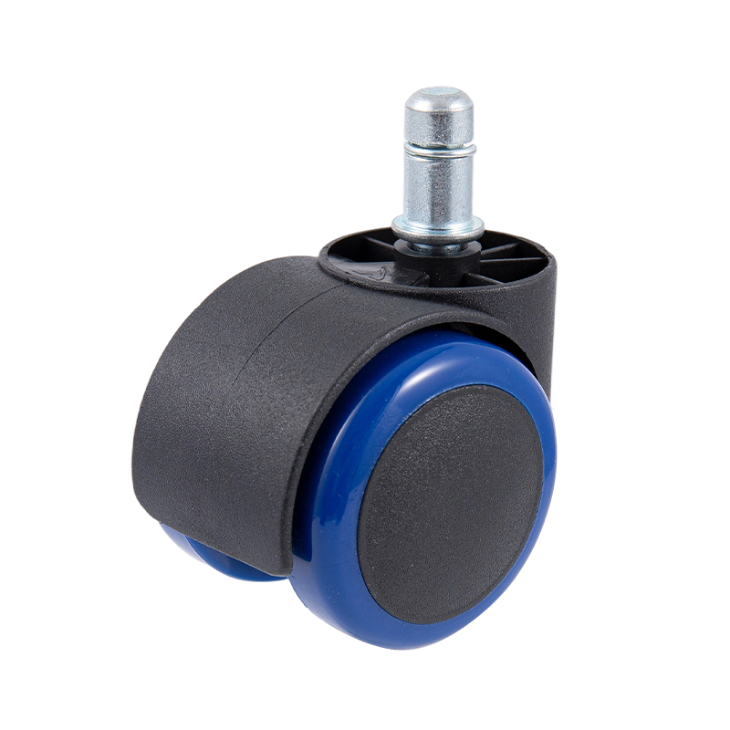 50/38 preto e azul PU Wheel Universal Caster Acessórios para cadeiras de escritório