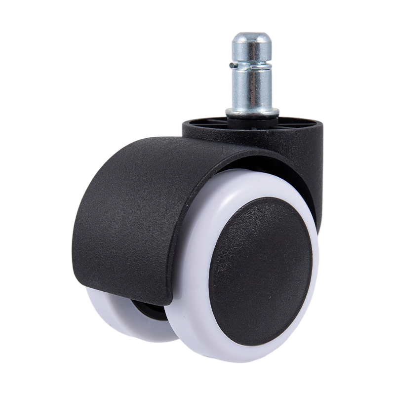 50/38 Black-White PU Wheel Universal Caster Acessórios para cadeiras de escritório